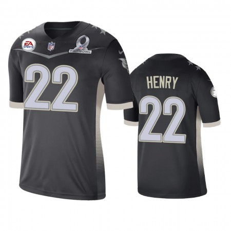 Tröjor Tennessee Titans Derrick Henry 22 Game Anthracite 2021 AFC Pro Bowl - Män Tröjor Tennessee Titans Derrick Henry 22 Game Anthracite 2021 AFC Pro Bowl - Män